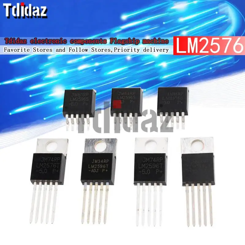 10PCS LM2576 LM2596 LM2576T-ADJ LM2576T-3.3 LM2576T-5.0 LM2576T-1.2 IC REG BUCK ADJ 3A TO220-5 TO-263-5  NEW