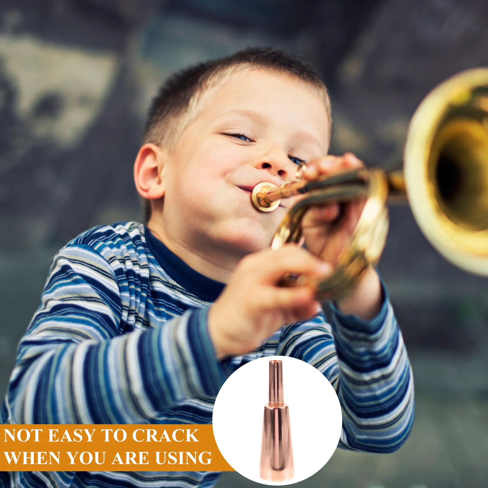 

Professional Trumpet Mouthpiece Metal Accessories Not Easy to Crack Simple Color Appearance Portable Trumpet Accessories