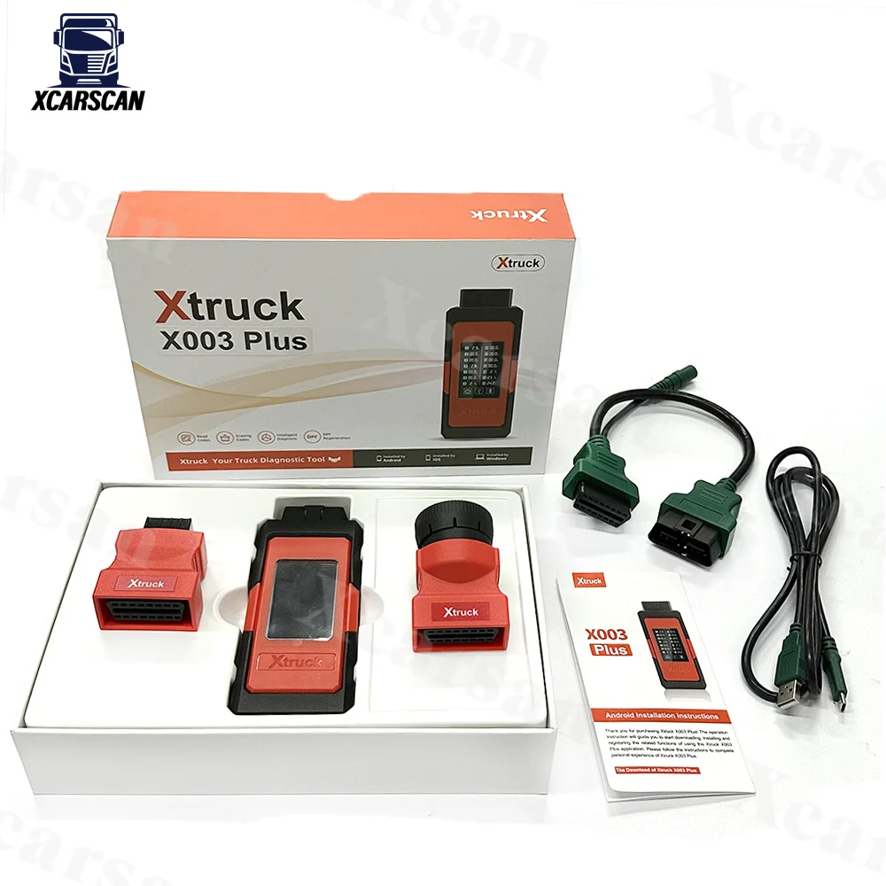 Xtruck X003 Plus Heavy Duty Truck Support Multi-brand equipment data reading and flashing fault code Diagnostic Tool PC version