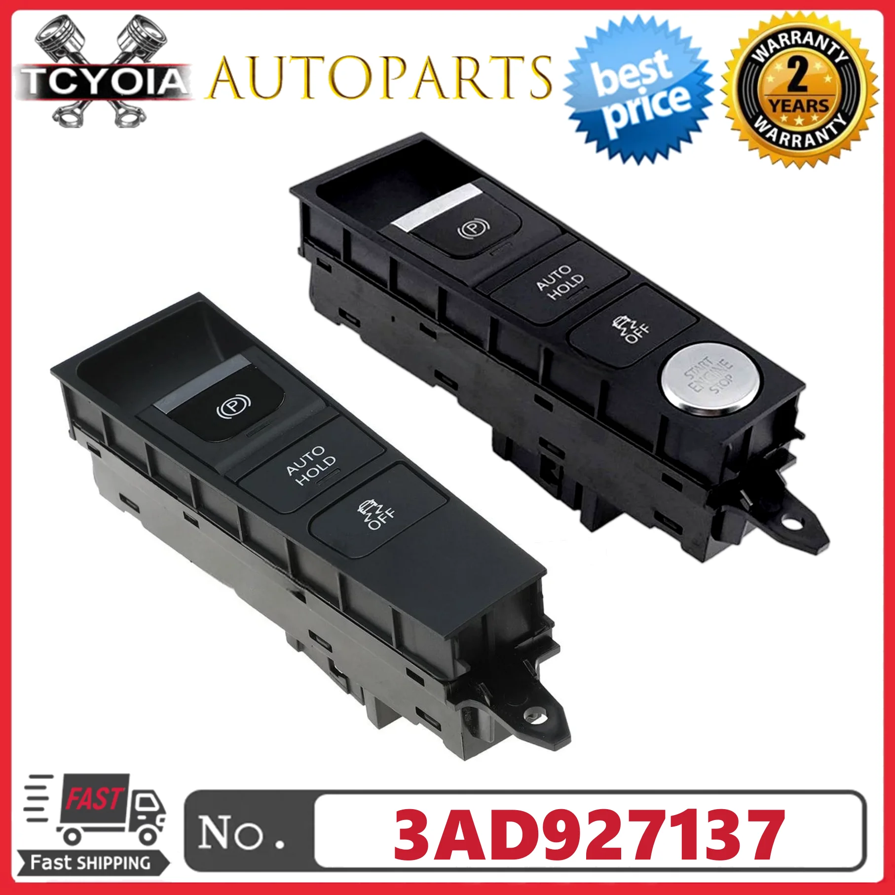 

21 Pins Electric Handbrake Switch Parking Brake Button 3AD927137 3AD927137A 3AD927137B For 2011-2015 VW Passat B7 Passat CC