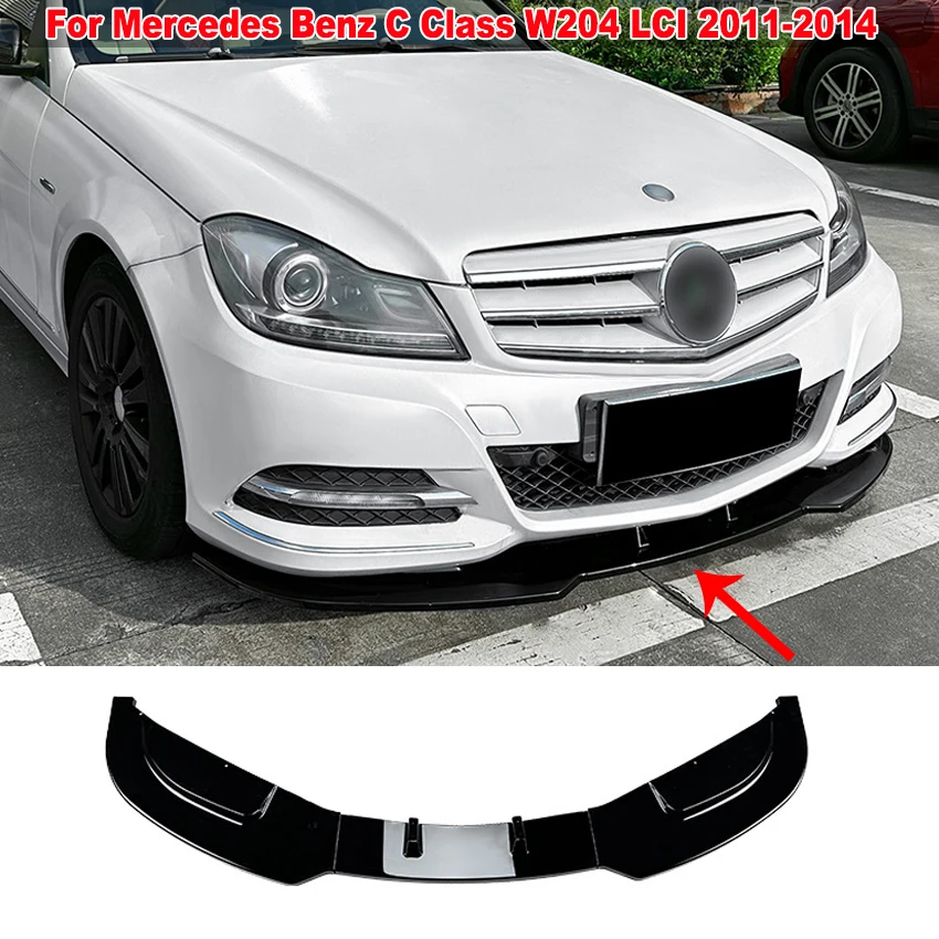 

Car Diffuser Front Bumper Lip For Mercedes Benz C Class W204 LCI 2011-2014 Front Lower Guards Spoiler Splitter Body Kit Decor