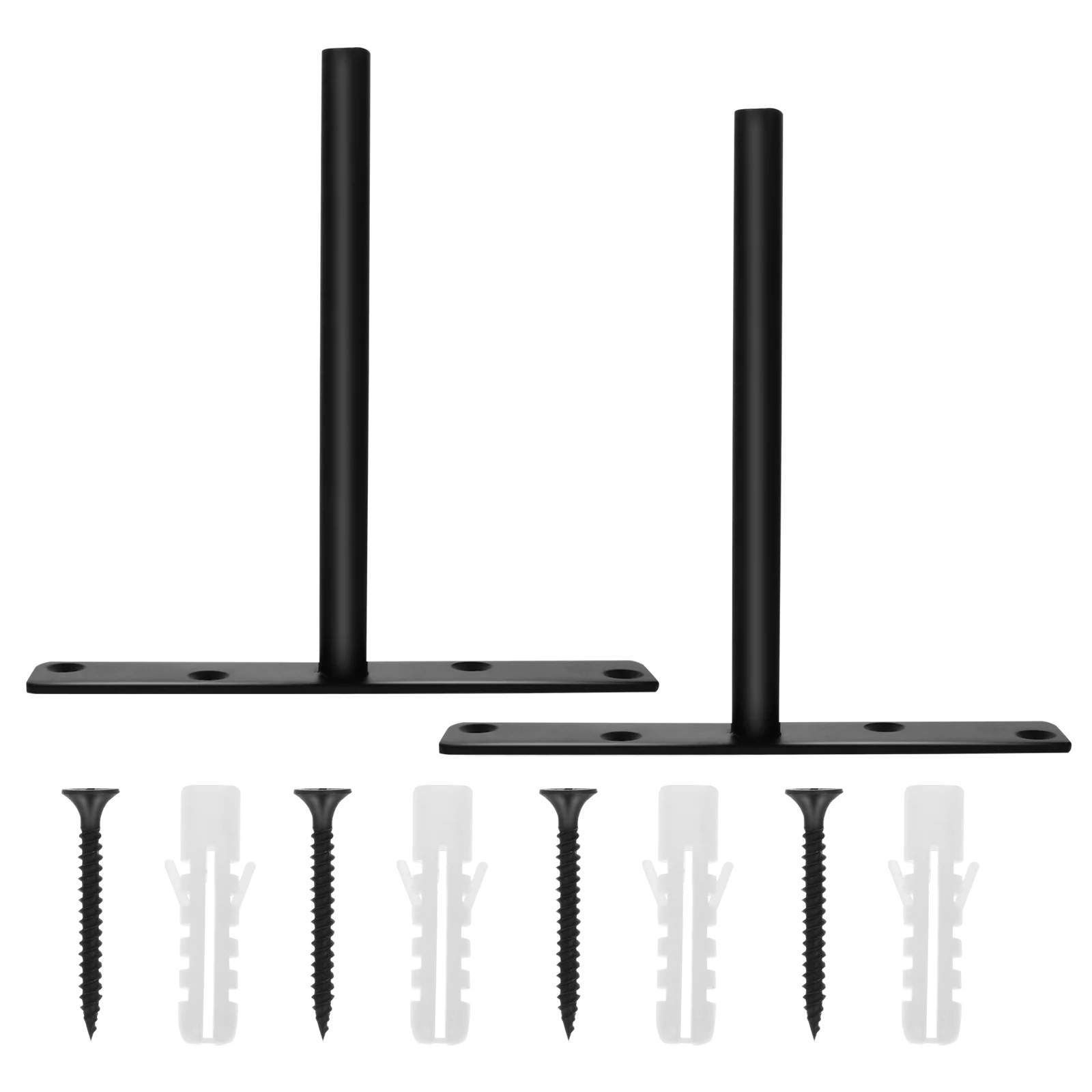 

Invisible Shelf Brackets 2 Sets Floating Wall Mounted Metal Supports Heavy Duty Thick Coating Blind Shelf Supports Bracket