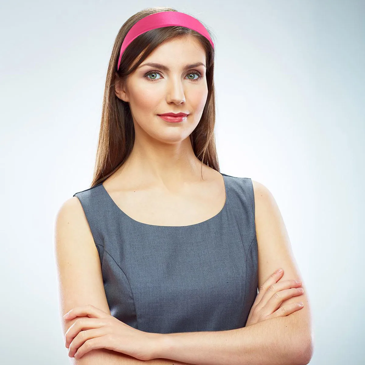 

2 Pcs Elegant Satin Hair Band for Women Wide Brim Solid Color Headband Stylish Creative Headdress Fashion Hair Hoops Purple