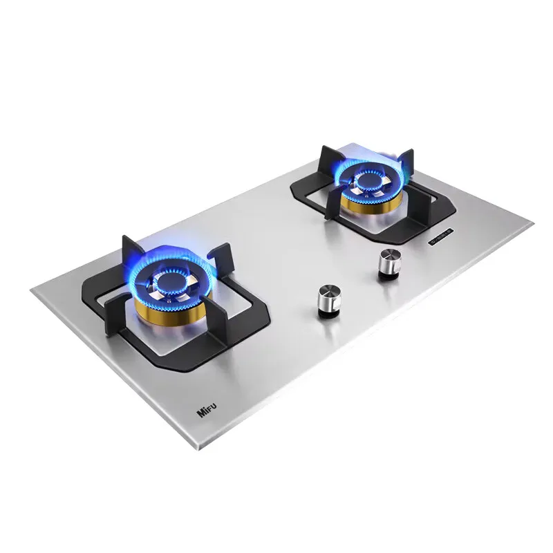 Household fire stainless steel gas stove natural gas table embedded dual-purpose liquefied gas double stove 6