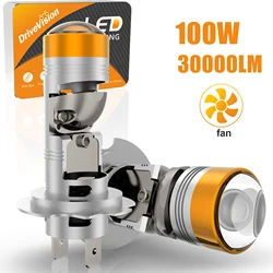 DriveVision H7 Led Lens 1:1 Led Projector H4 H18 9005 9006 9012 Car Headlight Bulbs Mini Lens Projector Lens Turbo Led 6000K