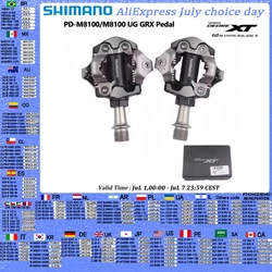 Shimano GRX PD-M8100 UG Self Lock Pedal Deore XT PD-M8100 PD-M8120 Race SPD Pedal Gravel Bike Pedal MTB Bicycle Original Shimano