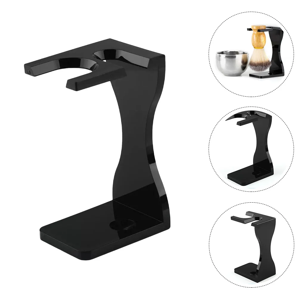 Soporte para brochas de afeitar, soporte acrílico para hombres, estante para maquinillas de afeitar, herramientas para mantener limpio y seco, soporte de seguridad para barbería, accesorios de afeitado