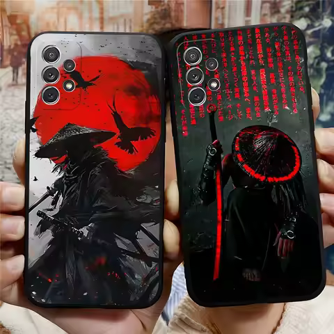 Japanese Bushido Samurai Phone Case for Samsung Galaxy S24 S23 S22 S25 S21 A16 Ultra Fe Plus M54 A34 A54 A24 A52 A53 Coque