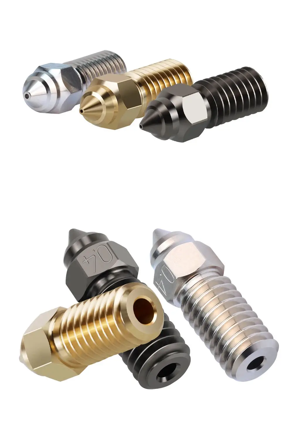 Düse für ELEGOO Neptune 4 Düse für Elegoo Neptune 4 Pro Düsen aus Messing, Edelstahl, gehärtet, 0,2 0,4 0,6 0,8 1,0 mm – Detail 8