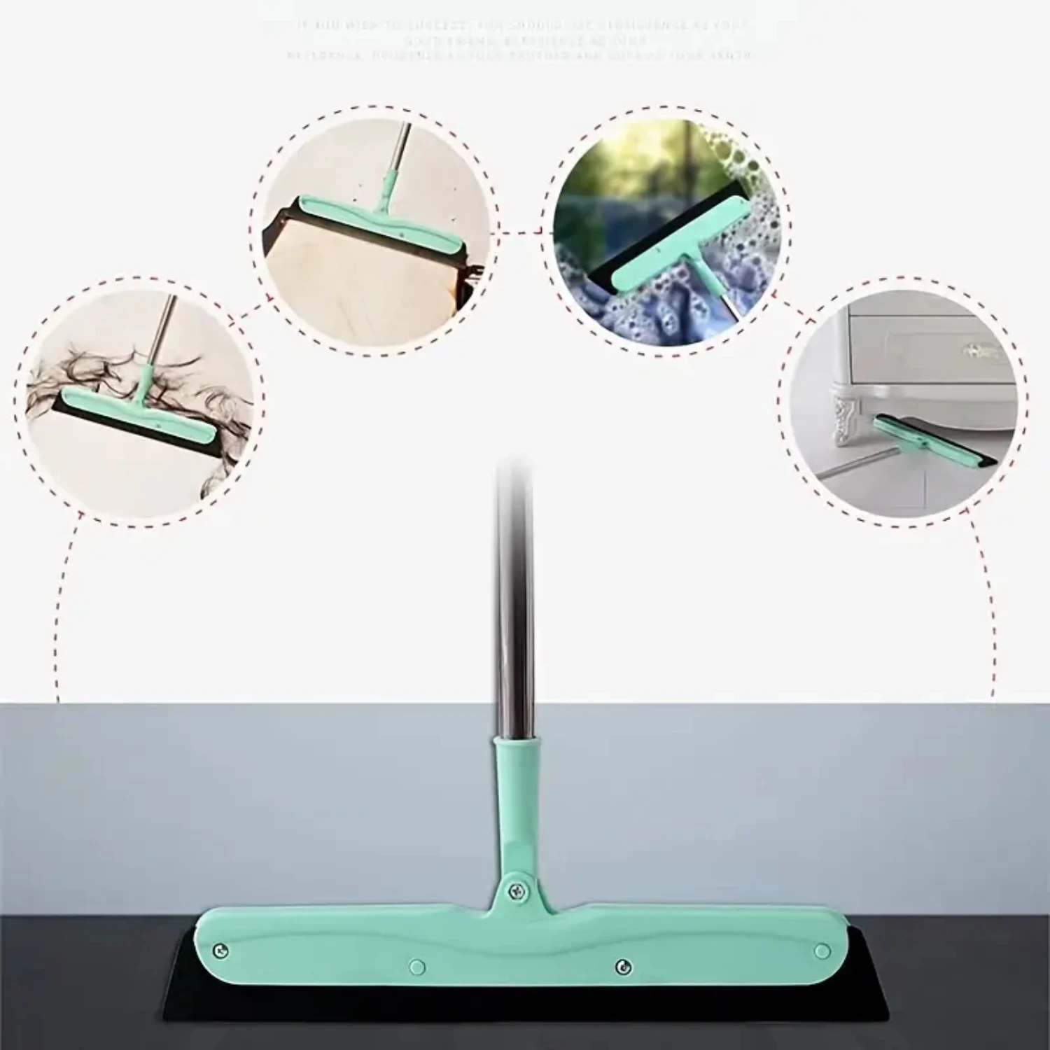 Efficient Long Handle Floor Sweeper, Shower Cleaner Brush, Window Wiper - Multi-functional Cleaning Solution