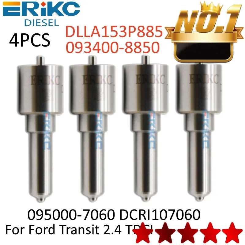 4pcs DLLA153P885 Common Rail Diesel Injector Nozzle DLLA 153P885 for Ford Transit Oem 6C1Q-9K546-BC 6C1Q-9K546-BC DCRI107060