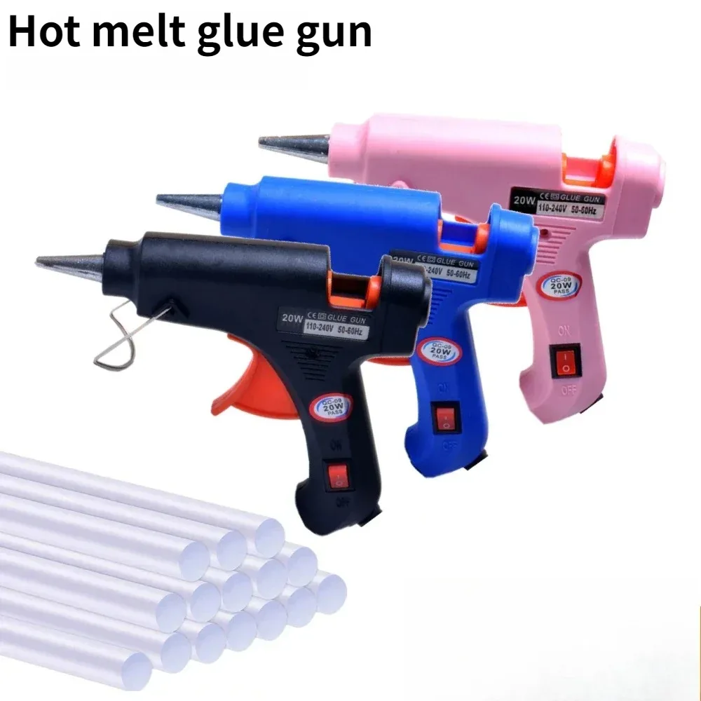 Mini Hot Melt Glue Gun for DIY Household Industrial Use Electric Thermo EU/US Heat Repair Tool with 7mm Glue Sticks