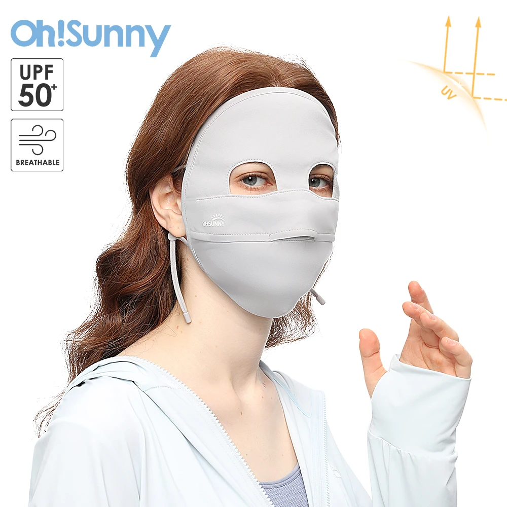 OhSunny Cycling Face Mask Sun Protection Facial Cover 2024 Fashion Summer Breathable Washable Scarf Anti-UV UPF50+ for Outdoors