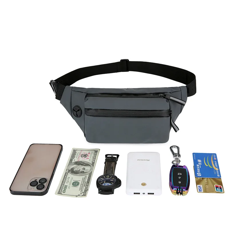 Men‘s New Trendy Casual Shoulder Bag Thin Anti Theft Personal Pocket Shoulder Bag Man Multi-pocket Digital Storage Crossbody
