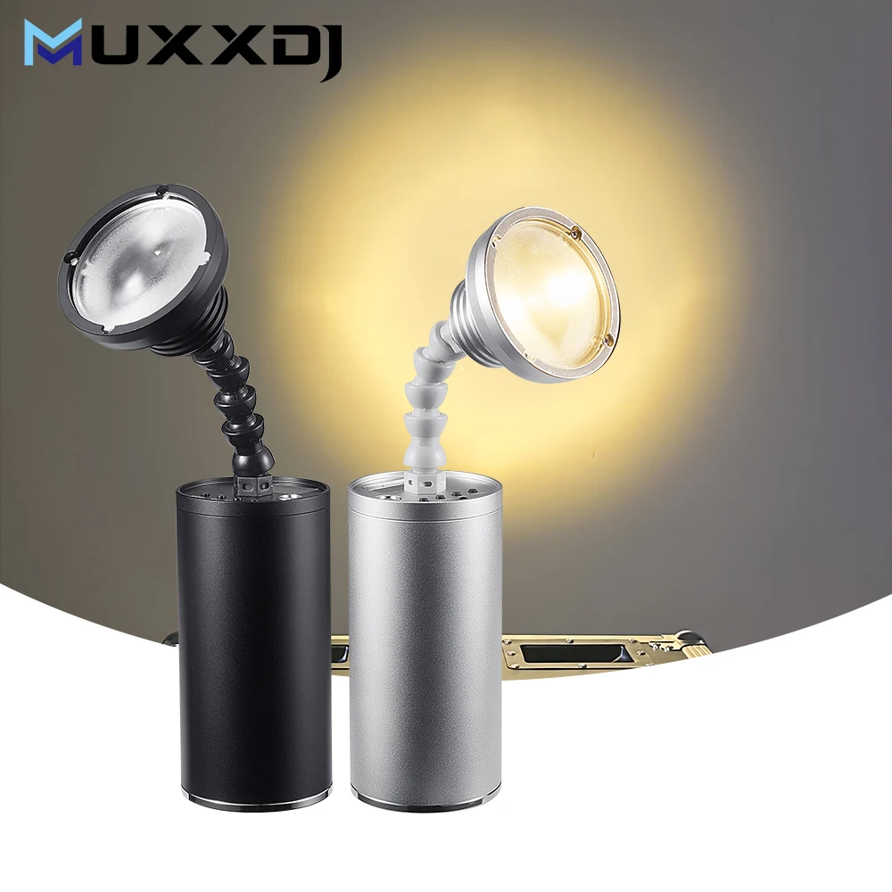

MUXXDJ 20pcs With Case 10W LED Mini Pinspot Light Warm White/Cool White 2in1 Wireless DMX & Battery Powered Wedding SpotLight