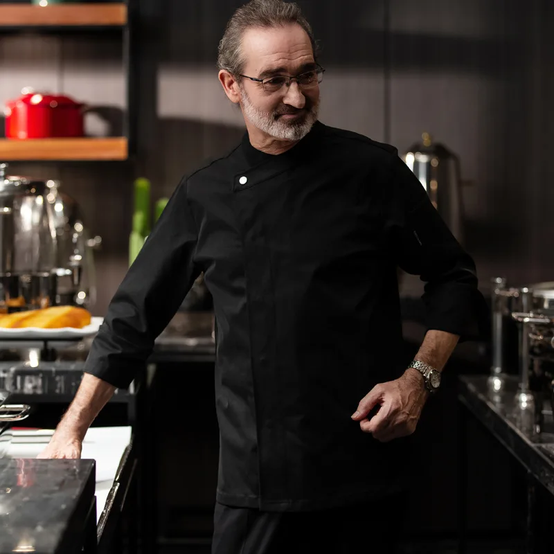 Vêtements de travail d'hiver pour chef, veste de cuisine, équipement de restaurant, costume d'hôtel, uniforme de boulanger