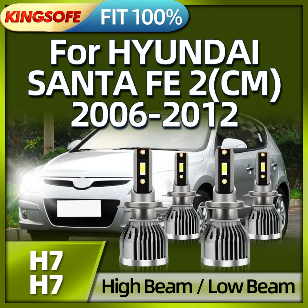 

KINGSOFE H7 Led Car Headlight 30000LM High Bright Auto Lamp For HYUNDAI SANTA FE 2 CM 2006 2007 2008 2009 2010 2011 2012