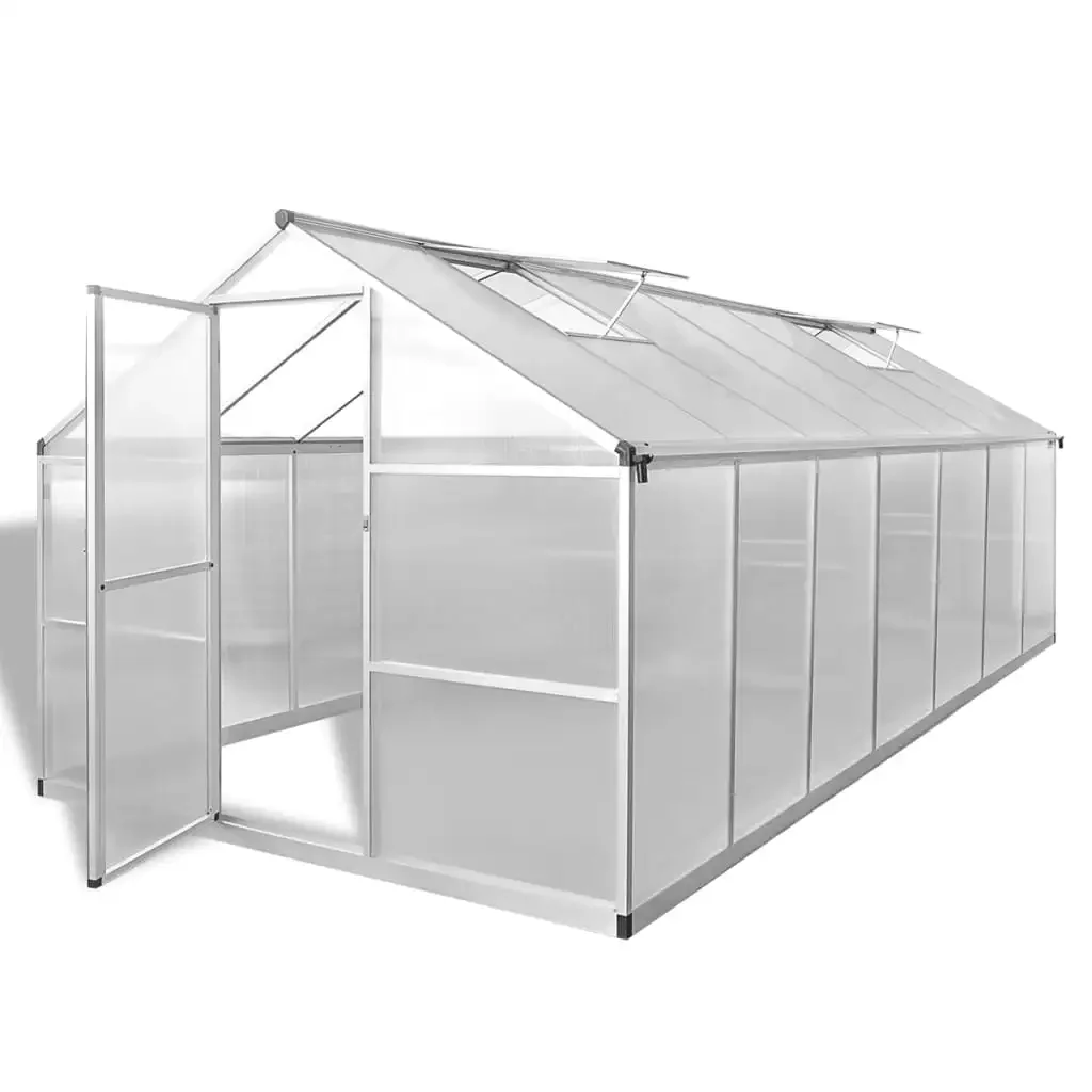 Reinforced aluminum greenhouse, winter-resistant Polytunnel garden greenhouse