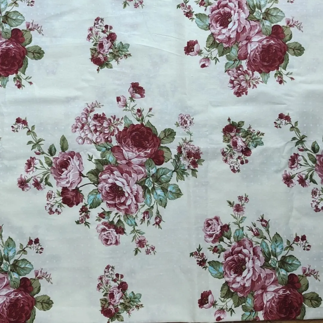 Large garden style printed fabric Small flower cloth floral twill lining pure cotton cloth handmade diy floral cloth