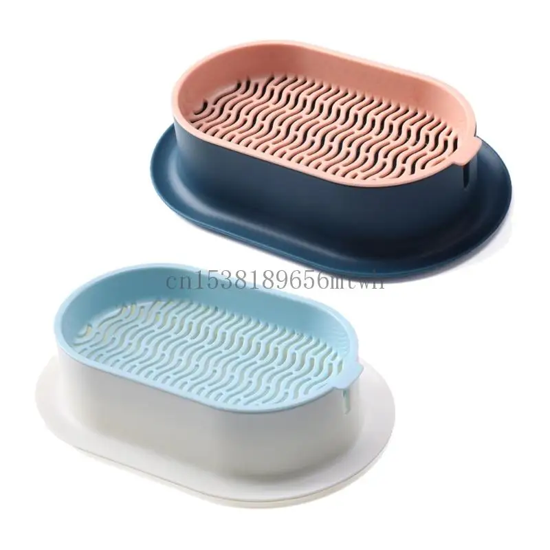 

Pack Of 2 Seedlings Trays For Cats Grass Cultivation ABS Safe Germination Tray For Kitchen and Home Balcony Use B03D