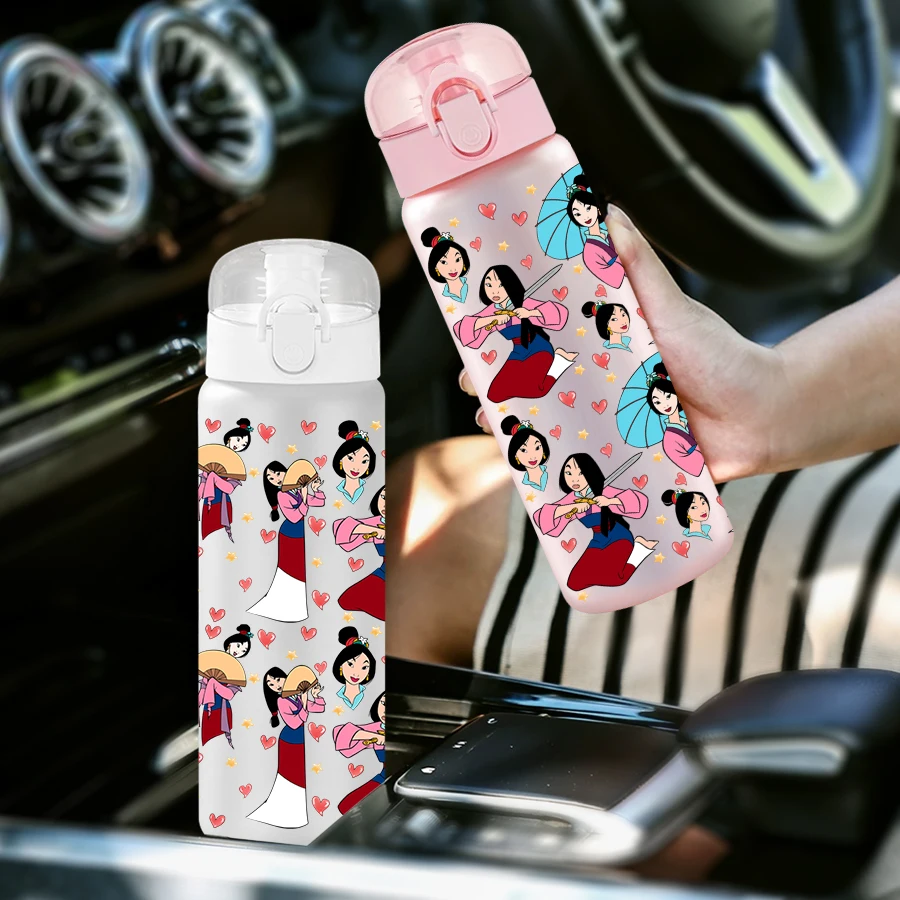 

1Pc Disney Mulan/Love/Pattern 26oz Plastic Water Bottle Sports Cup As Birthday/Back To School Gift