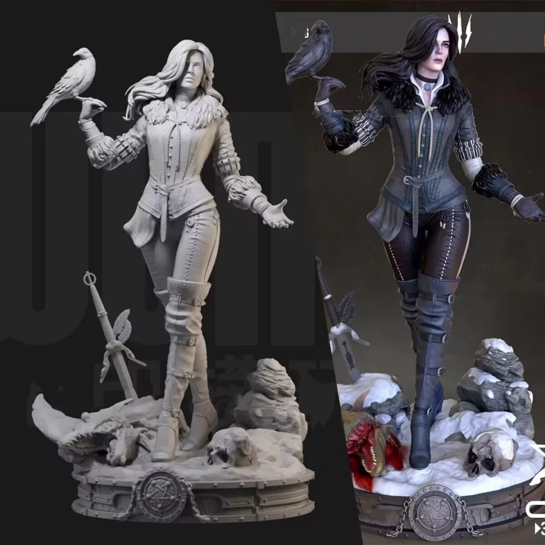 

1/24 Scale Resin Figure Assemble Model Kit Yennefar Wizard Demon Hunter Unassembled Unpainted 3D printing toy