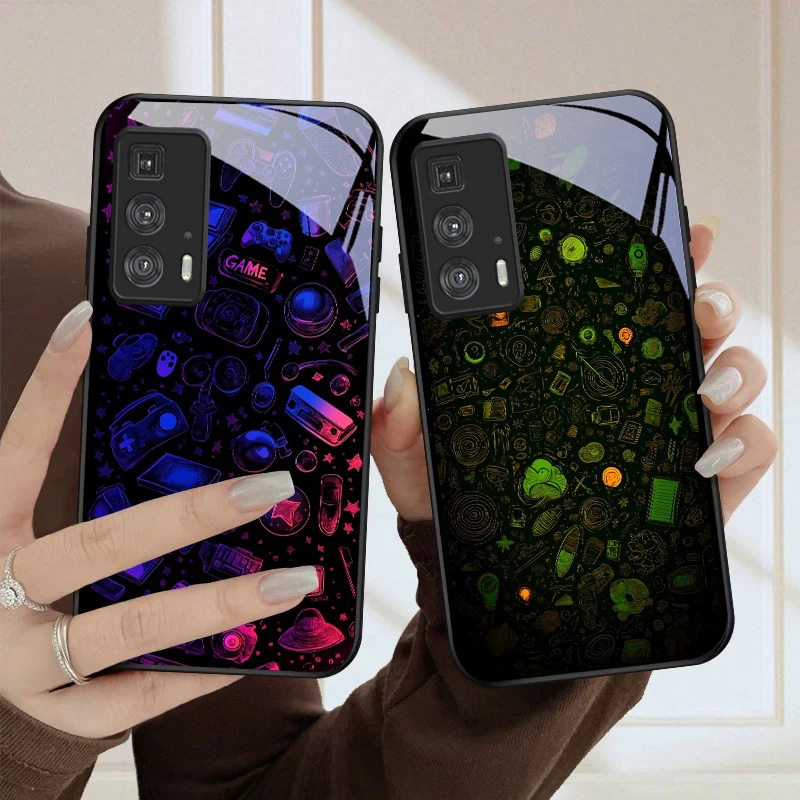 Violet Star River Pattern For Motorola Moto Edge 20 Lite 30 Pro 40 Neo 50 Ultra G14 G22 G24 Power 34 G35 X30Pro Glass Phone Case view 5