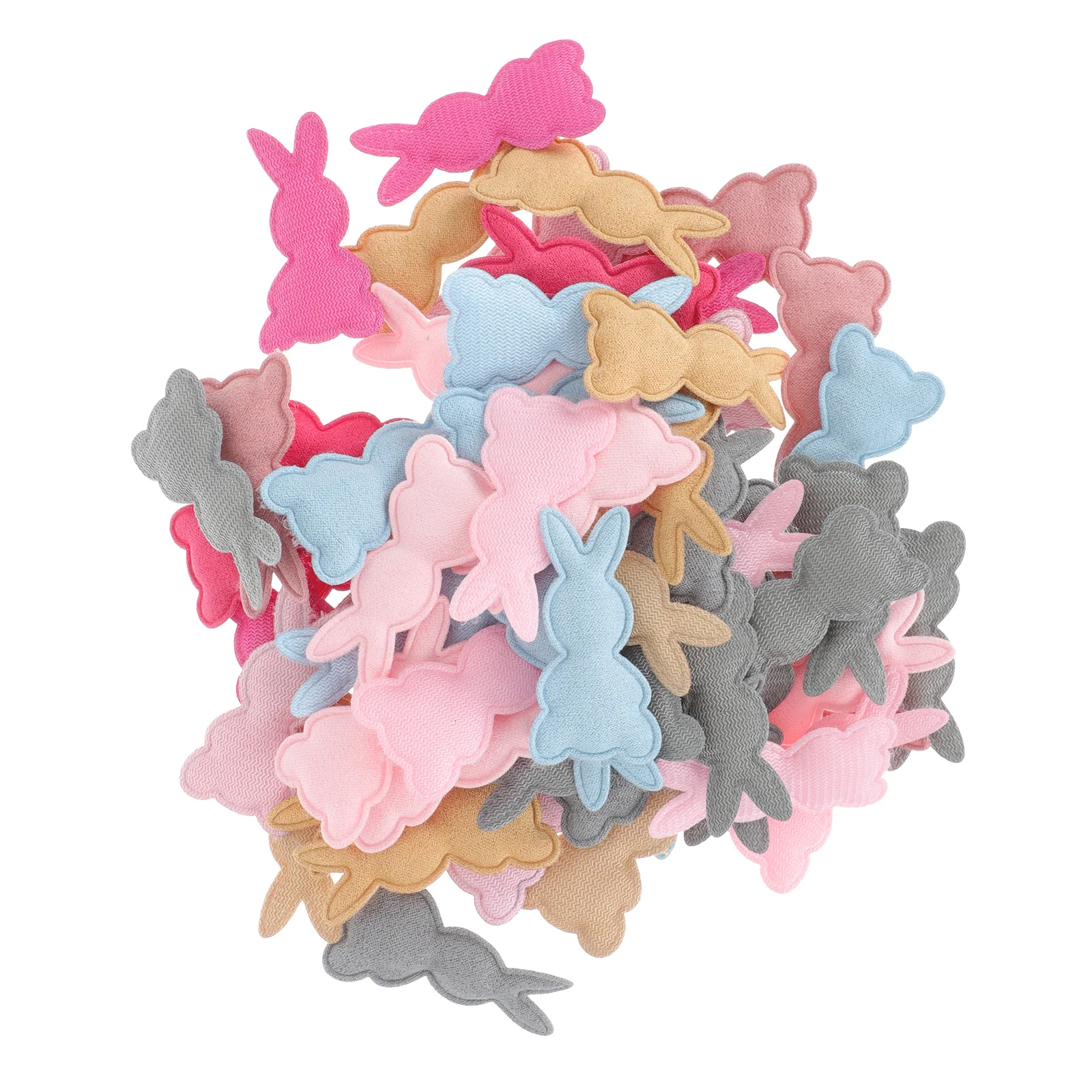 50Pcs Clothing Sewing Appliques Bunny DIY Sewing Repair Patches for Clothes Bags Hats Shoes Cute Rabbit Decors DIY Hair Clip