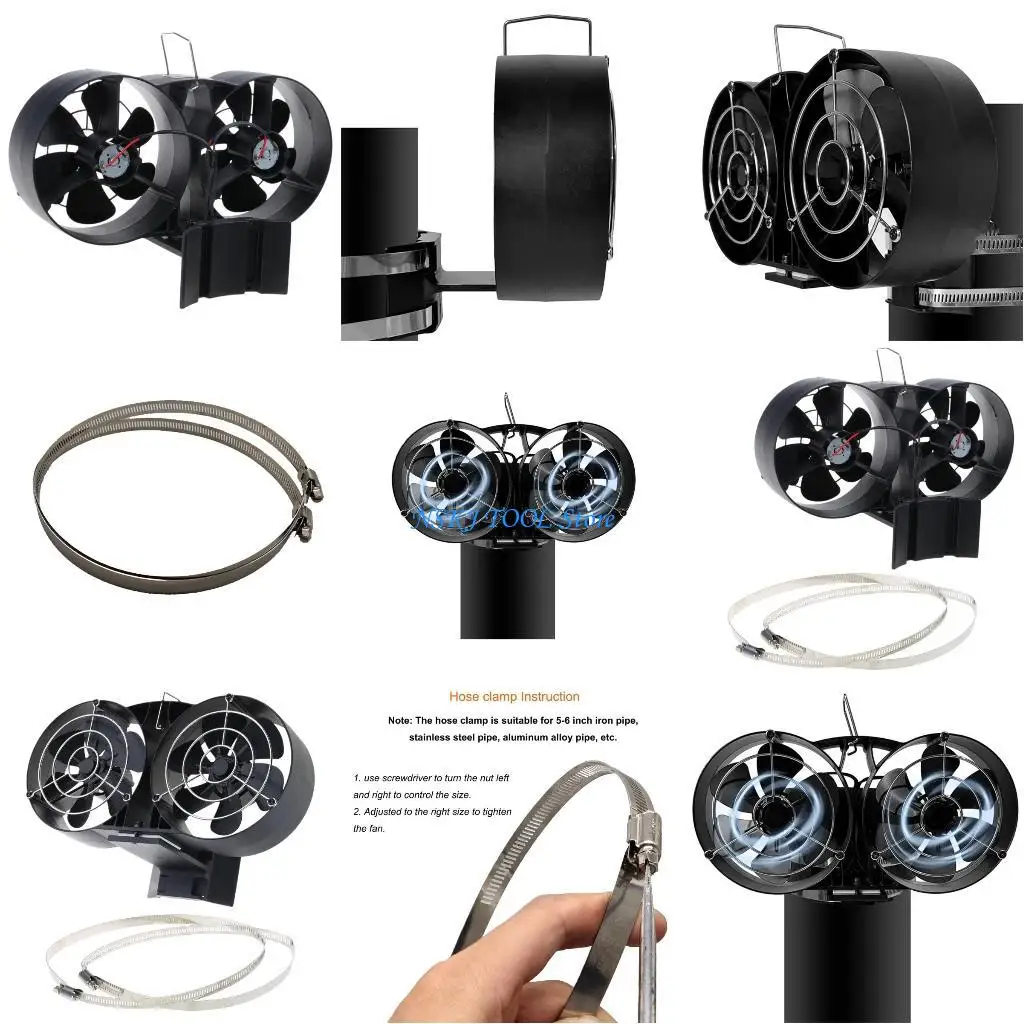 

L8RC Heat Powered Stove Fan Replacement Durable Designs for Long lasting Use