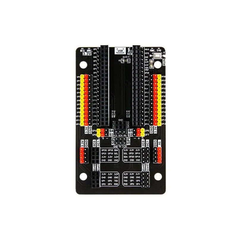 Raspberry Pi Pico GPIO Sensor Expansion Board No Soldering Plug and Play DIY Module Multiple Interfaces for Raspberry Pi Pico