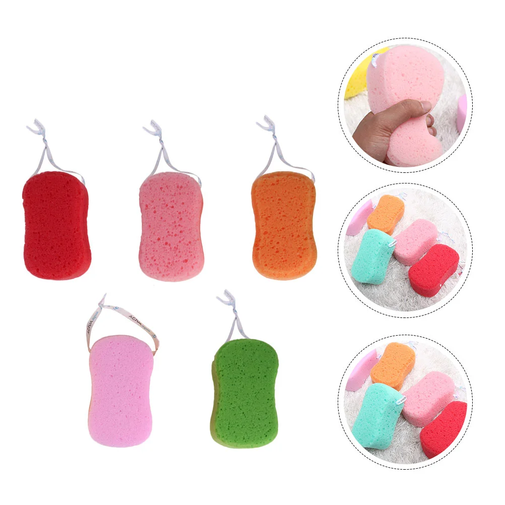 

5 Pcs Exfoliating Bath Sponge Scrubber Loofah Algae Dish Body Sponges Scrubbers