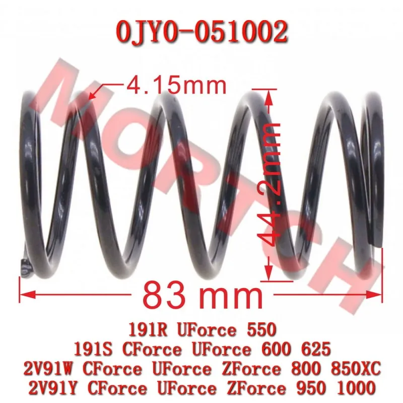 Primary Clutch Drive Pulley Spring 0JY0-051002 for CForce ZForce 850XC 1000 EPS Overland SPORT TRAIL 2V91Y-X10 2V91W-A 2V91Y-D