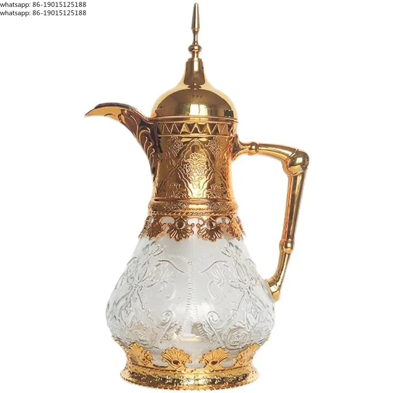 

Европейский ретро-стеклянный кувшин для напитков с резным декором, большой емкости, для сока и других напитков