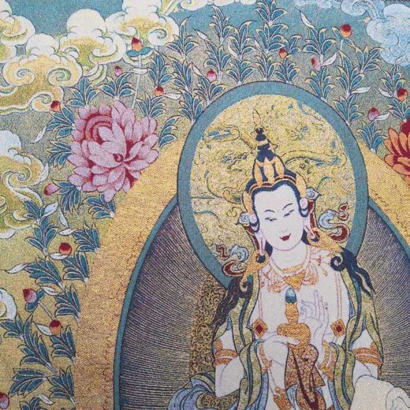 Tibet Thangka Um Pedaço Antigo, Laca, Antigo Bordado, Jiangsu, Fábrica Por Atacado, Transporte Da Gota