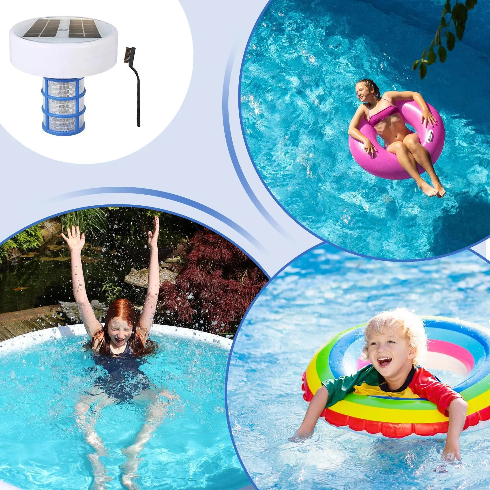 

Purifier Solar Pool Ionizer Cleaning Tool For Aboves Ground Inground Eliminating Algae Copper Water Ionizer With Cleaning Brush