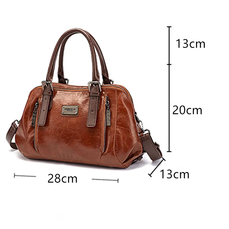 Retro Women Shoulder Bag Messenger Bag Luxury Designer 2-Layer pockets Handbag Leather Crossbody Ladies Hand Bags Bolsa Feminina