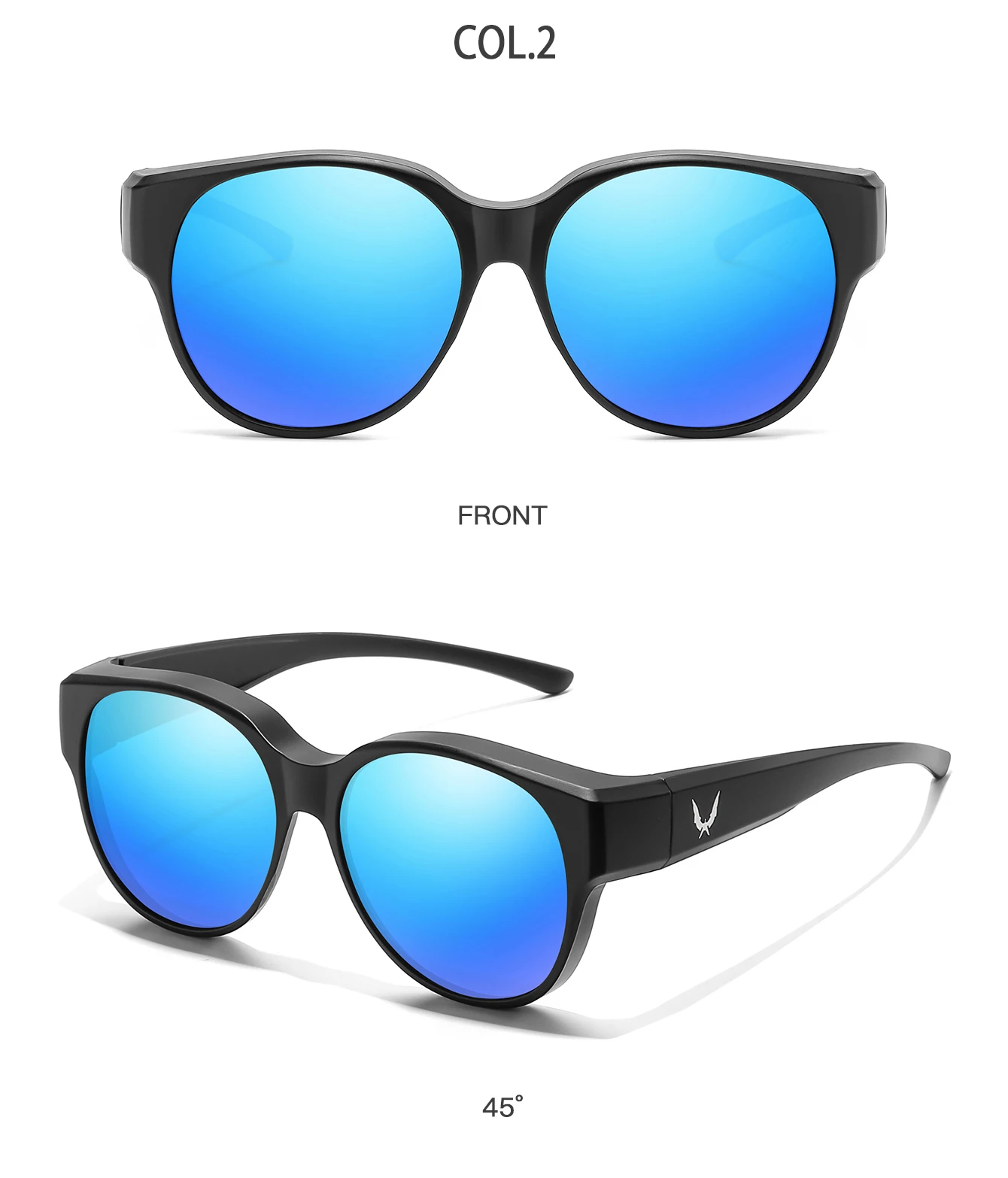 KAROS Modische quadratische polarisierte Sonnenbrille zum Überziehen von Myopie-Korrekturbrillen für Männer und Frauen, Vintage-Brille zum Angeln und Fahren – Detail 6
