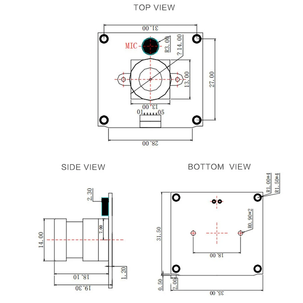 USB2.0 Driver-free OV2643 USB Camera Module HD 2MP 30FPS 120 Degree with MIC Analog Microphone Adjustable Focal 2.1MM Lens