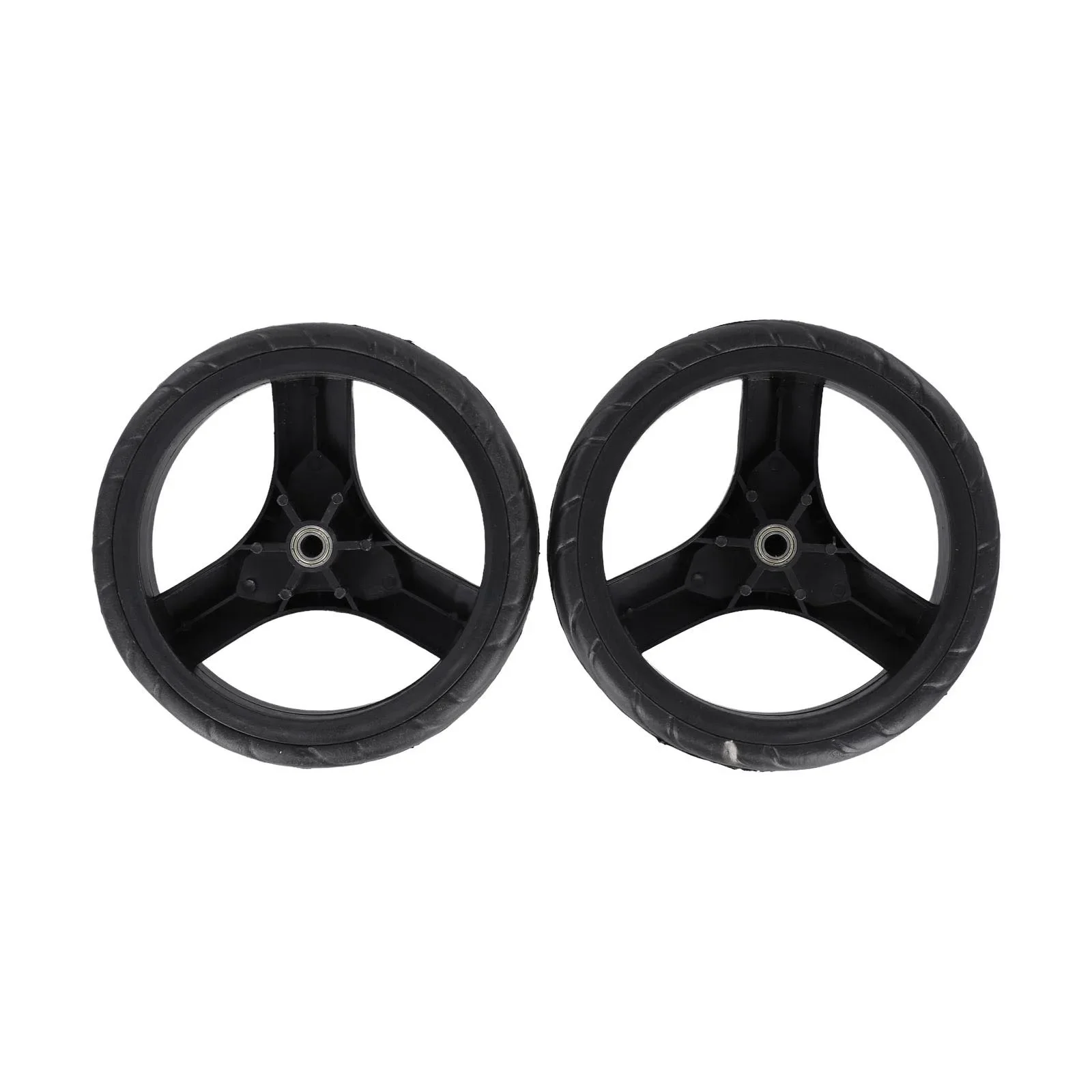 2Pcs Shopping Cart Wheel Trolley Replacement Wheels Rubber Plastic 170mm 8mm Bore For DIY Part Accessories