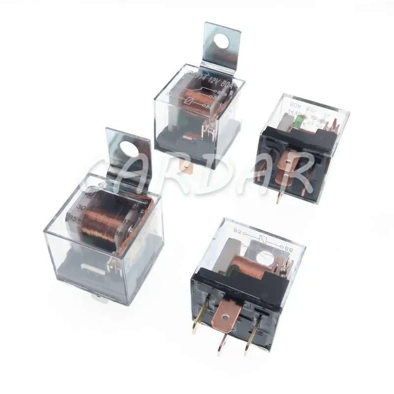 4pin 5pin Waterproof Auto Relay DC 12v 24v 80A Transparent High Quality Electrical Car Relay with Light