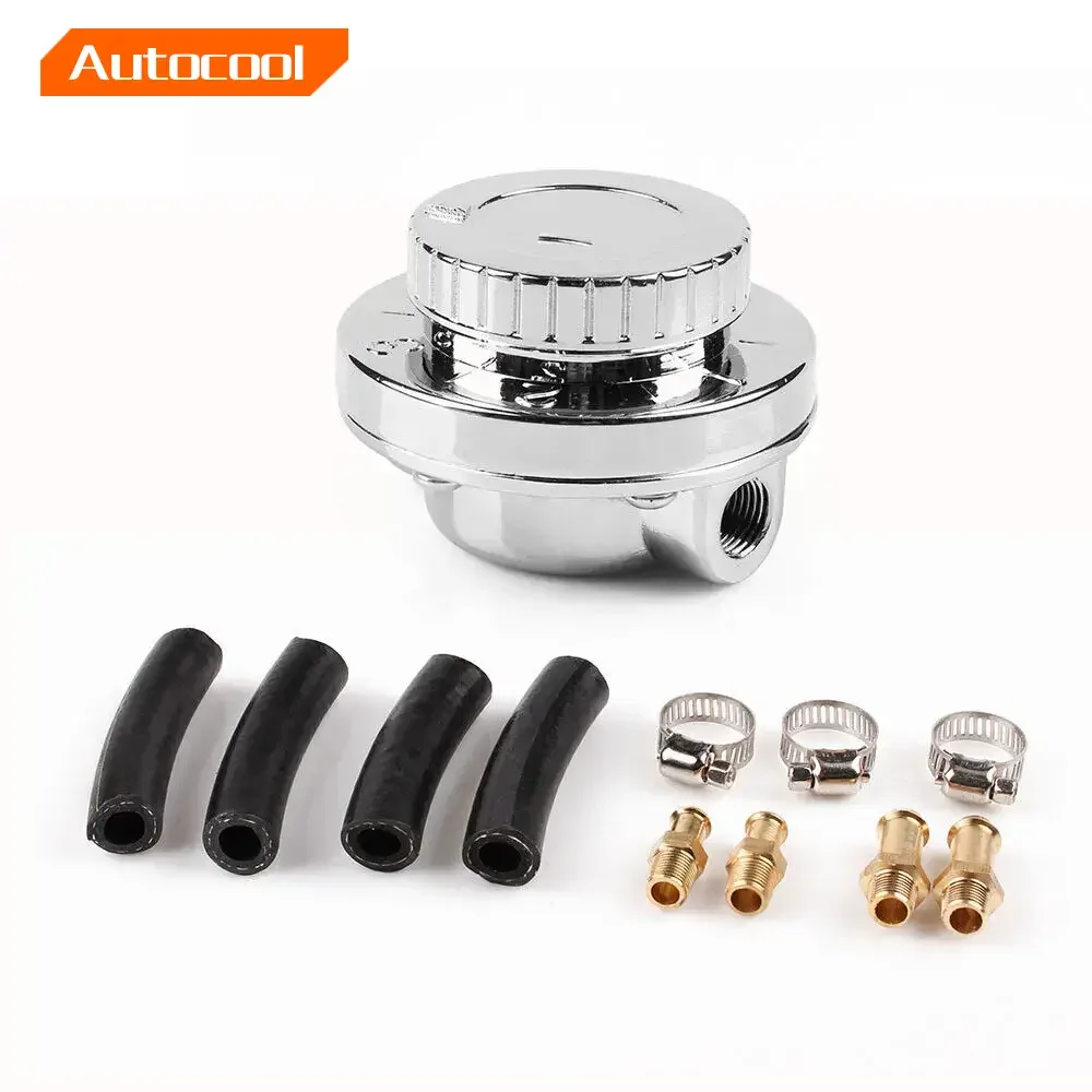

1-6 PSI Universal Adjustable Fuel Pressure Regulator Kit For Carburetor Engine