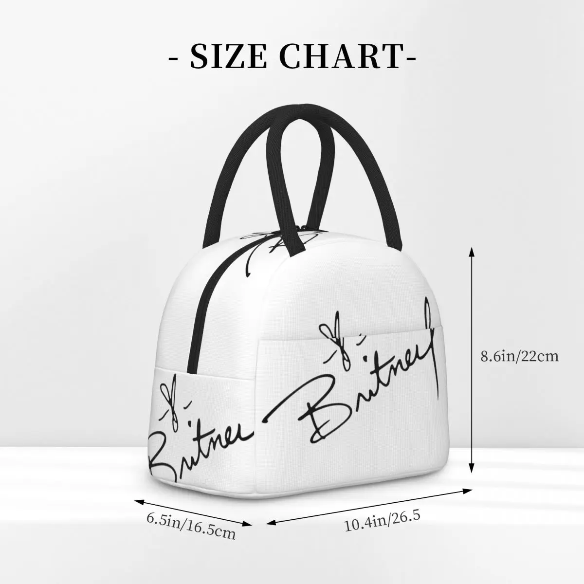 Britney Spears SIGNATURE Lunchtaschen, isolierte Bento-Box, tragbare Lunchtasche, Picknicktaschen, Thermotasche für Damen, Studenten, Schule