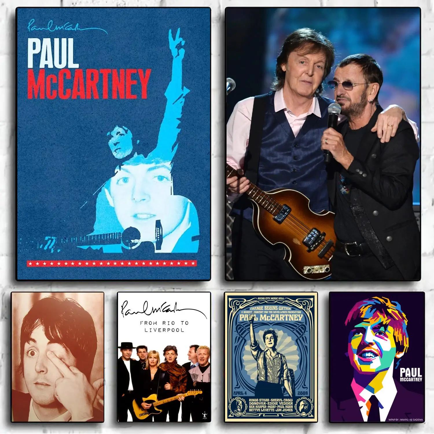 Paul McCartney Band Decoration Art Poster Wall Art Personalized Gift Modern Family bedroom Decor Canvas Posters