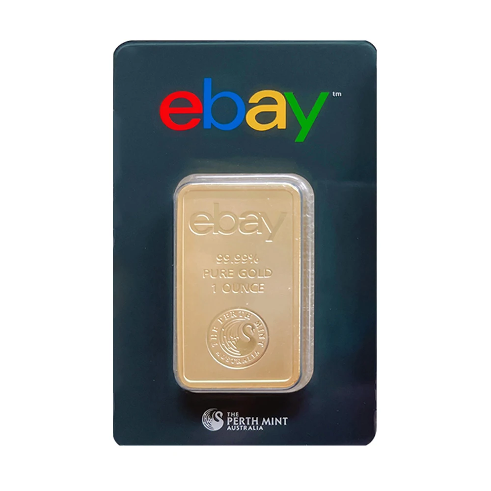 1 oz ebay Bar Strip Brass Core Fake Gold Bullion Non-Magnetic (Sealed Packaging) Home Decor Craft Collectible Gifts