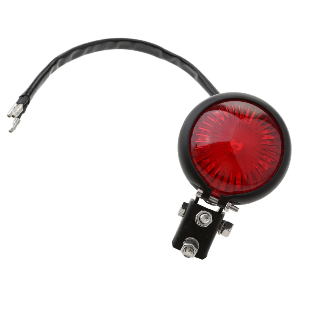 

Motorcycle Vintage Style LED Brake Running Taillight Custom Black