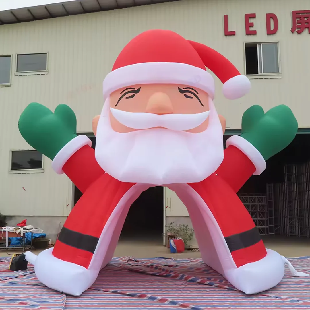 ซานตาคลอสเป่าลมขนาดยักษ์ ซานตาคลอส นักบุญนิค ตกแต่งคริสต์มาสสำหรับงานปาร์ตี้ ห้างสรรพสินค้า ลานบ้าน งานเฉลิมฉลอง ตกแต่งขบวนพาเหรด