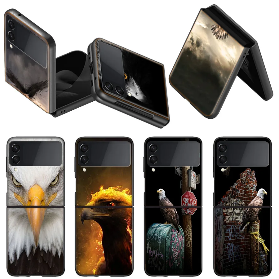 Air Hunter Eagle Fierce Condor Case Case for Samsung Z Flip 6 5 4 3 5G Black Hard Cell Phone Galaxy Cover Z Flip 5 4 3 Funda