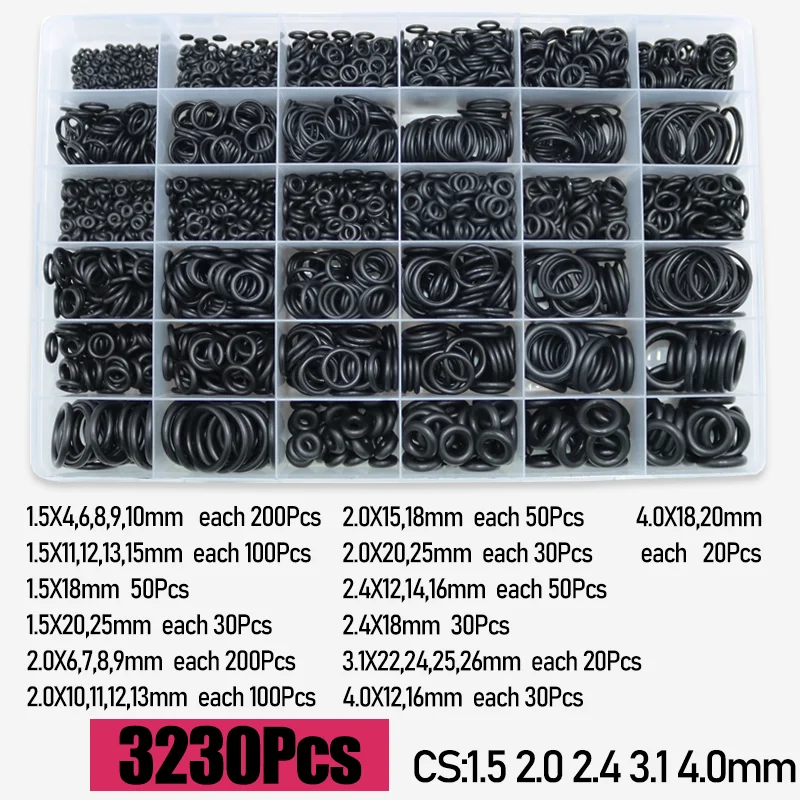 3230p O-Ring Nitrilkautschuk O-Ring NBR Dichtung Dichtung O-Ring CS 1/1,5/2,0/2,4/3,1/4,0 mm Auto Auto Fahrzeugreparatur Ölbeständiger O-Ring – Detail 5