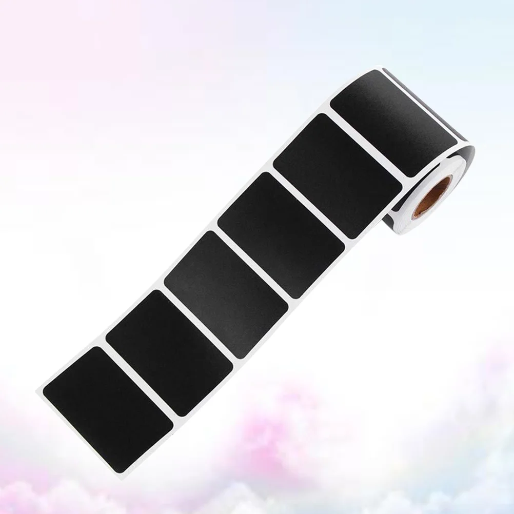 

300 pcs Chalkboard Labels Black Pvc Rectangular Stickers For Kitchen Spice Bottles Wine Jars Homemade Gifts Storage Organizer