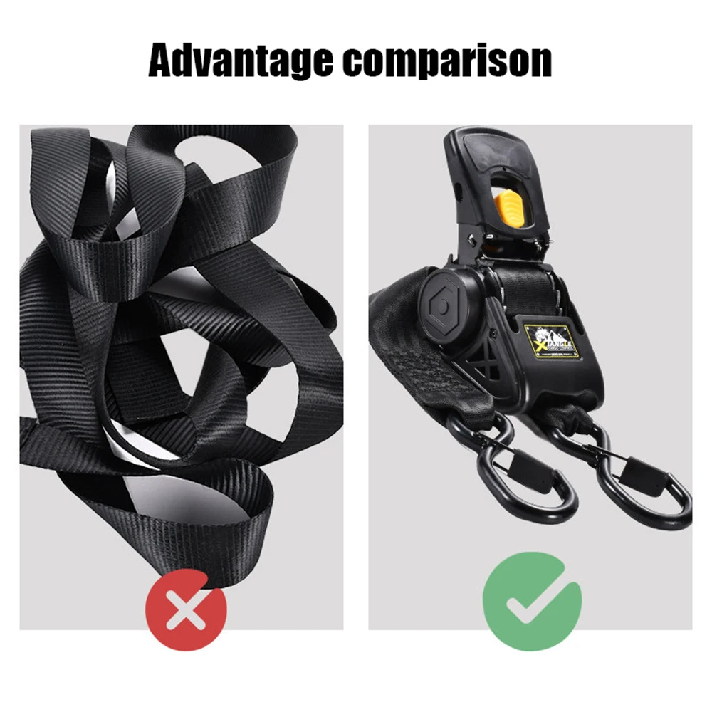 2-inch Automatic Recovery Tensioner Straps - Off-road Vehicle Self-driving Fixed Truck Fastening Belt